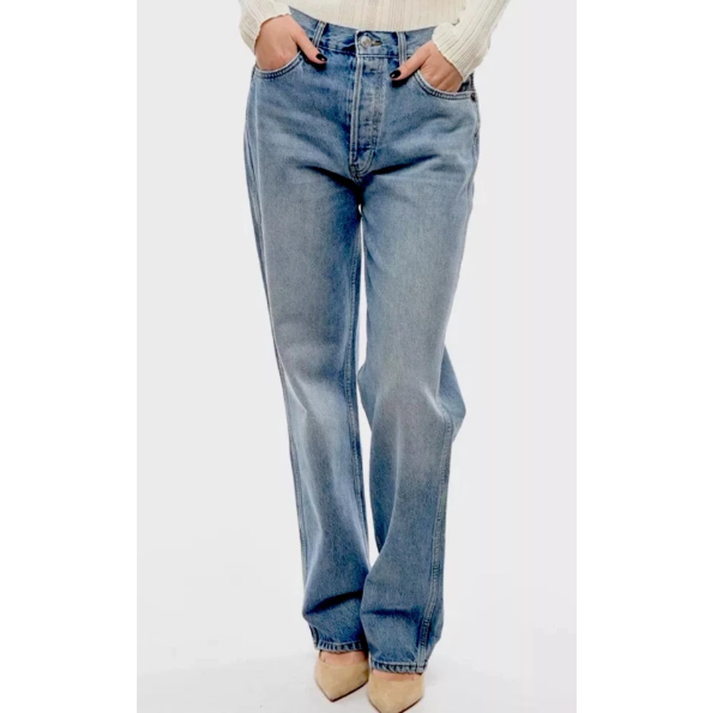 Re/Done Women's High Rise Jeans - Light Blue